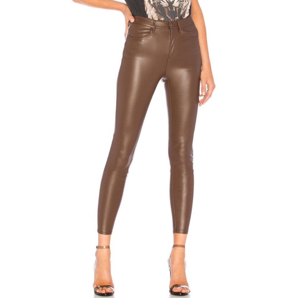 Free People Vegan Leather High Rise Pants